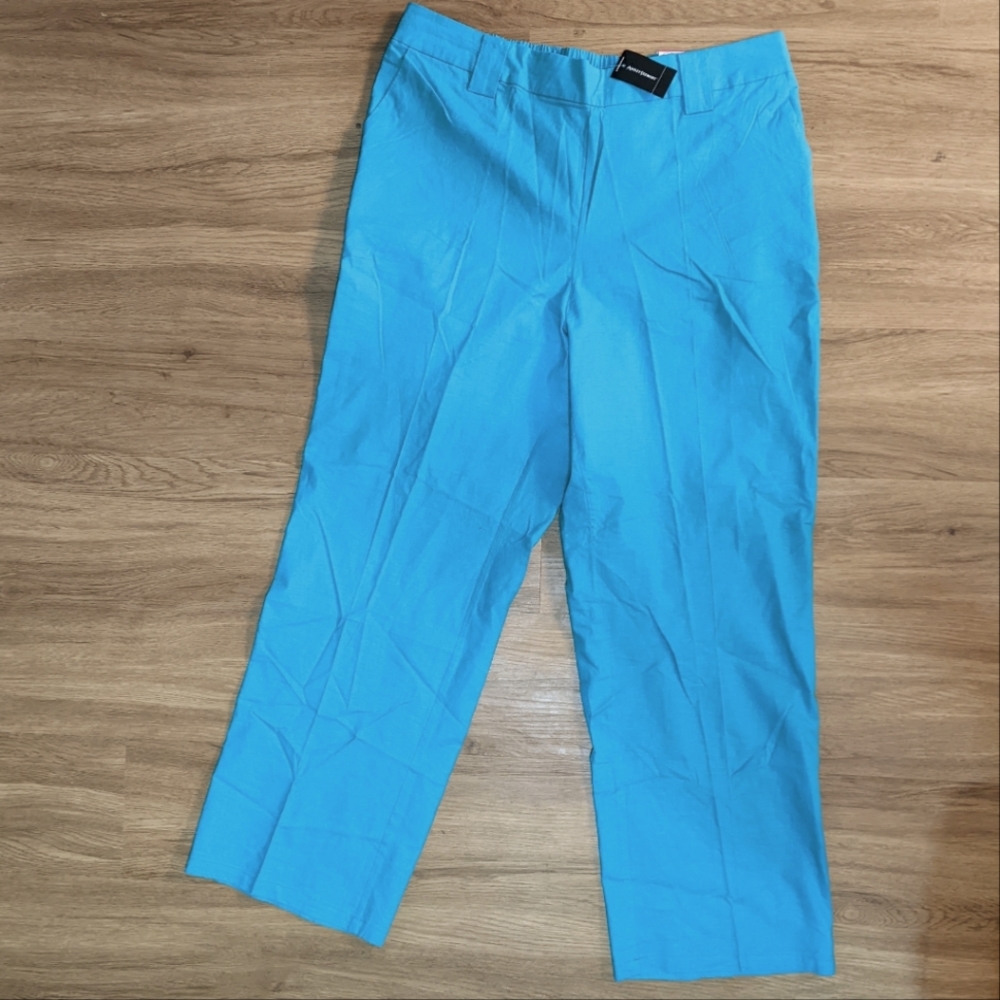 Ashley Stewart Women's The Wide Leg Linen Pants